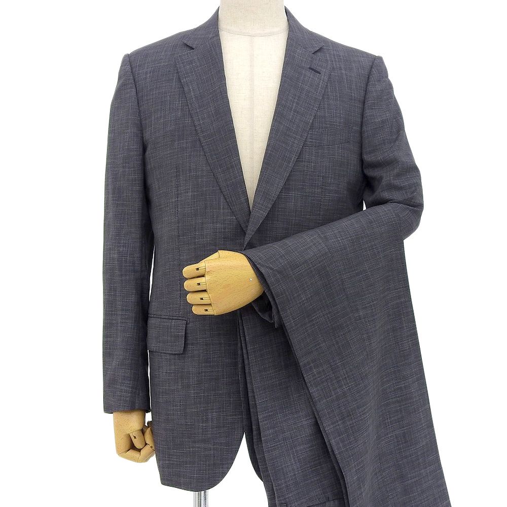超美品 エルメネジルドゼニア Ermenegildo Zegna 現行タグ COUTURE クチュールライン シルク混 2つボタン スーツ 50-52 ほぼ未使用 メンズ