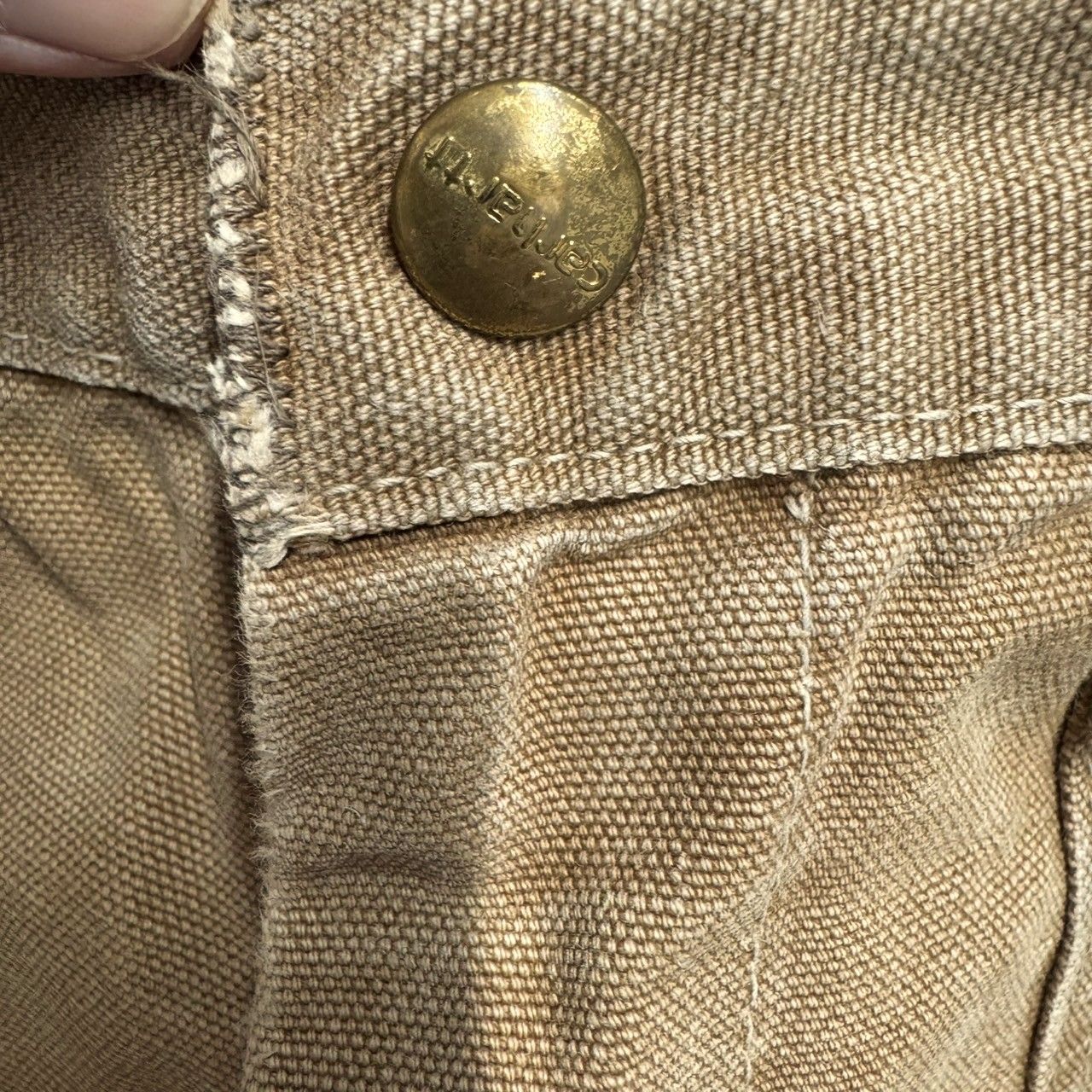 70s カーハート ダブルニー ペインターパンツ プリントロゴ 股リベット ② 70s カーハート ダブルニー ペインターパンツ プリントロゴ 股リベット