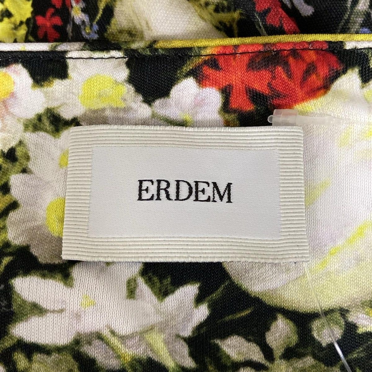 ERDEM アーデム ロングスカート サイズIT 42 レディース - 黒×イエロー×マルチ マキシ丈 花柄 SIROKUMA-CORPORATION_COM