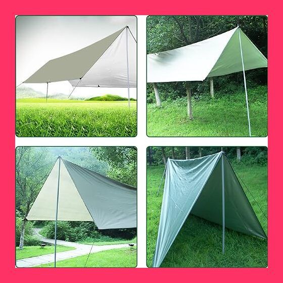 スタッフおすすめ！】JEELAD 防水タープ テント キャンプ タープ タープテント フライシート サンシェルター 軽量 遮光 天幕 アウトドア 野営 ワンアクション  タープ ワンタッチ タープテント キャンプ テント アウトドア サンシェード 横幕付き - ソロアップ | Solo Up