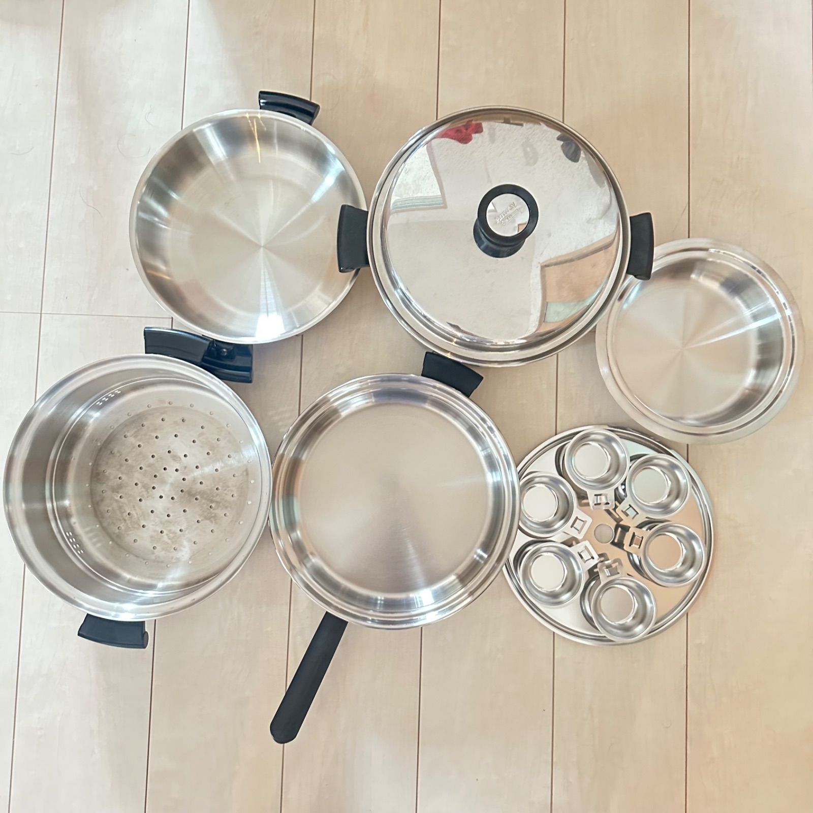 アムウェイ フライパン 鍋 蒸し器 セット