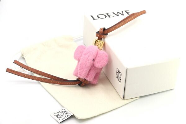 ロエベ バッグチャーム エレファント キャンディ レザー ロエベの象