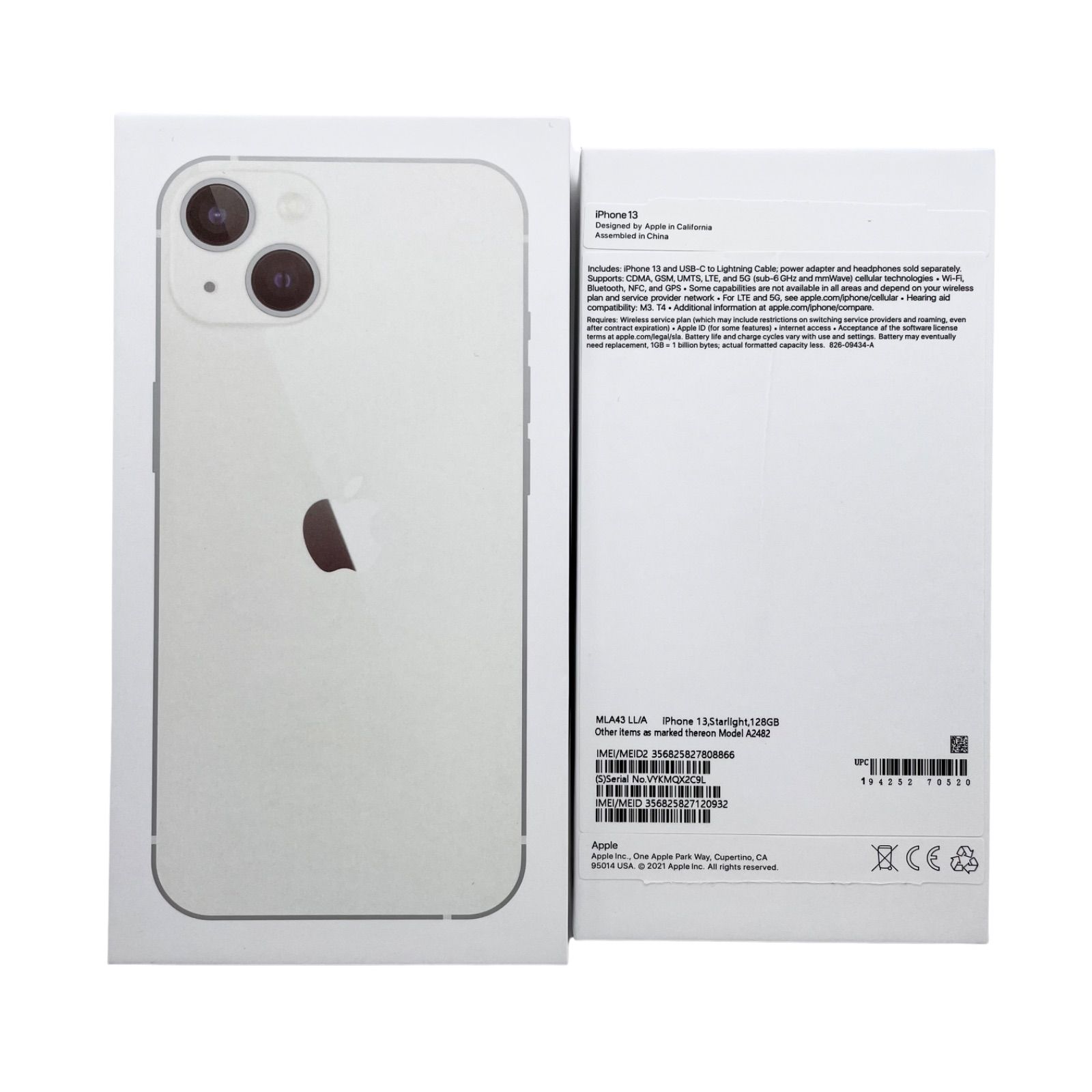 新品同様】iPhone 13 128GB SIMフリー【Apple純正バッテリー100