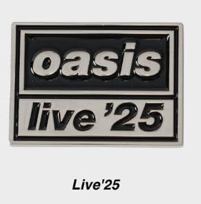 Oasis オアシス Live 2025 JAPAN グッズ ピンズ Live'25 ロゴ ○