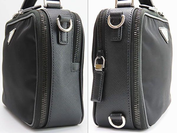 ほぼ新品】 プラダ PRADA ブリック サフィアーノレザー ナイロン 2WAY