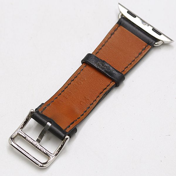 エルメス アップルウォッチ用 純正ベルト レザー ブラックカラー 33mm
