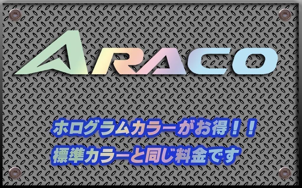 ARACO アラコ カッティングステッカー M赤、白2枚セット⑥