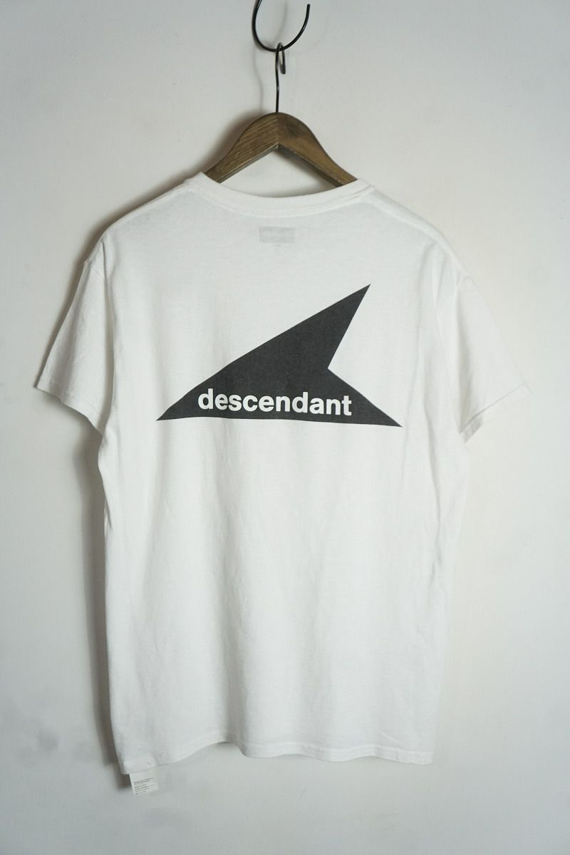 DESCENDANT 半袖ポロ サイズ2 ホワイト 美品 ディセンダント DESCENDANT(ディセンダント) ロゴ ポロシャツ ホワイト サイズ 2