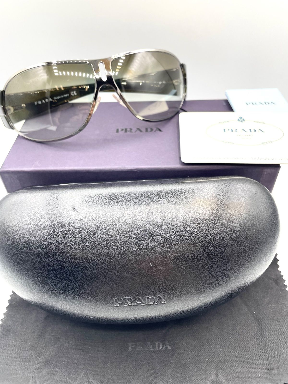 鑑定済み】正規品 プラダ PRADA サングラス 60H 69▢10 SPR56H