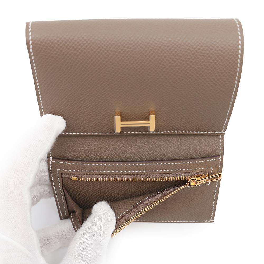 HERMES エルメス ベアンコンビネ ゴールド金具 二つ折り財布（小銭入れ