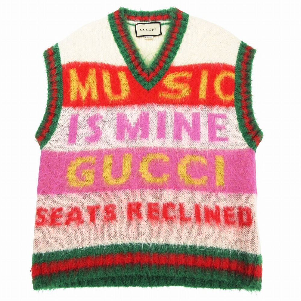 Gucci ベスト モヘヤ モヘア GUCCI グッチ 21AW 100周年 シェリーライン モヘア ニット セーター