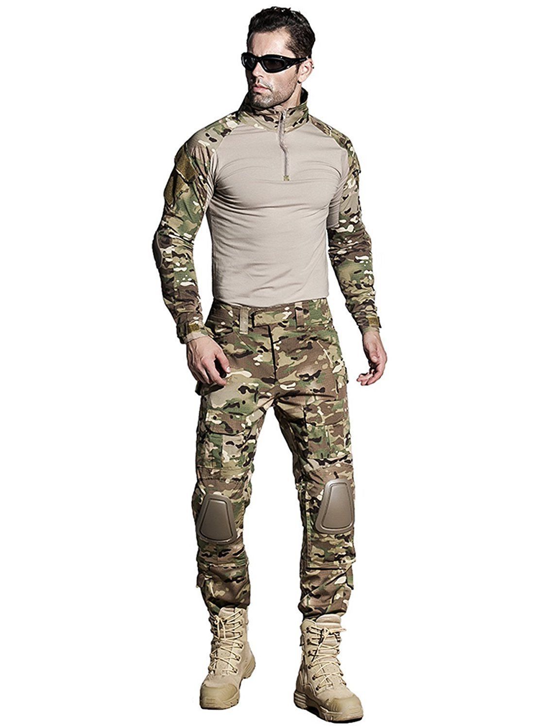 タクティカル セット アウトドア セット サバゲー コンバット迷彩服 ミリタリー 上下セット ジャケット ズボン コンバット 作業 MC L