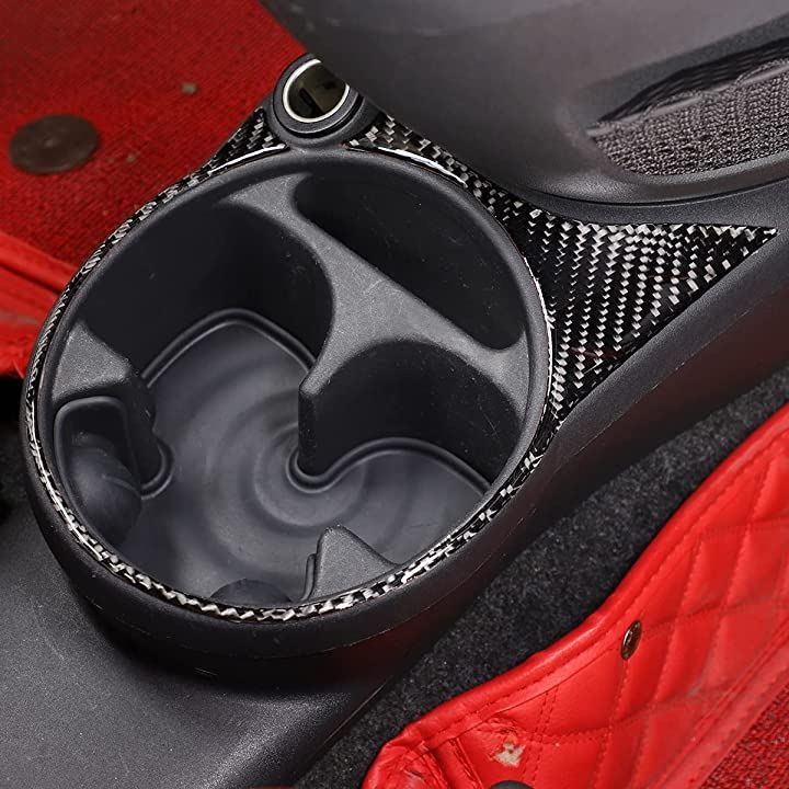 Sauicemy FOR FIAT 500 2011-2019年適用 カーボンファイバースタイルの車内および外装装飾トリムキット 16 黒 炭素繊維のテクスチャ( 黒 - 炭素繊維のテクスチャ, スタイル 16)