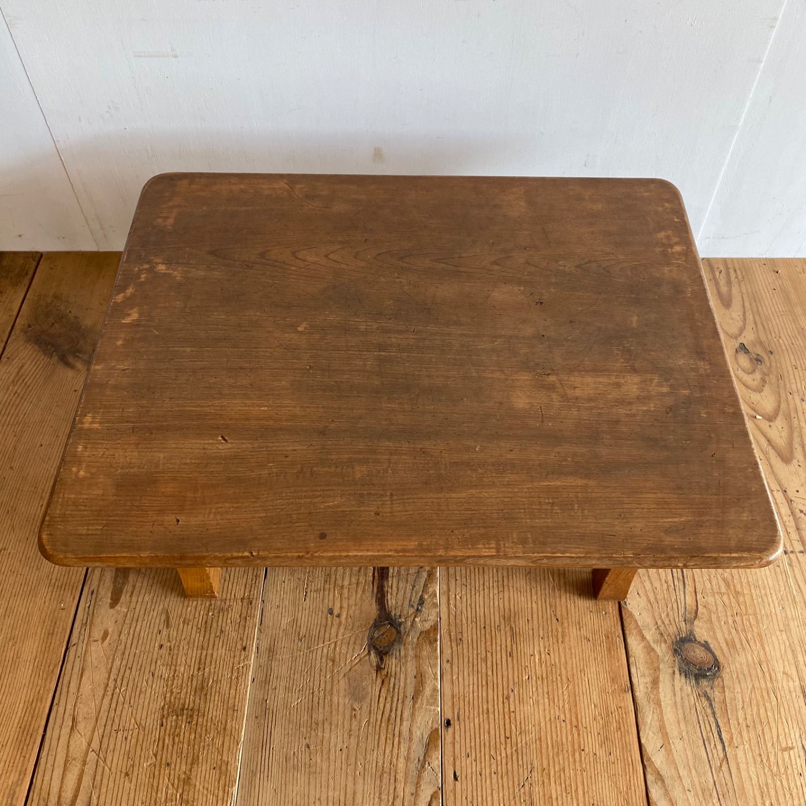 昭和レトロなアンティークちゃぶ台 昭和レトロ アンティーク ちゃぶ台 ローテーブル 古家具 木製