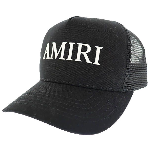 アミリ AMIRI 25AW CORE LOGO TRUCKER HAT コア ロゴ 刺繍 トラッカー ハット キャップ AMHATR1014 黒ブラック ブランド古着ベクトル ▲250930