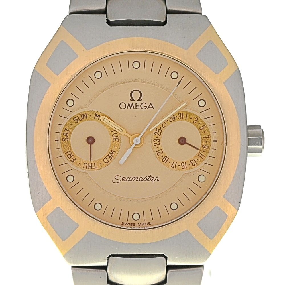 オメガ OMEGA シーマスター ポラリス デイデイト K18/チタン クォーツ