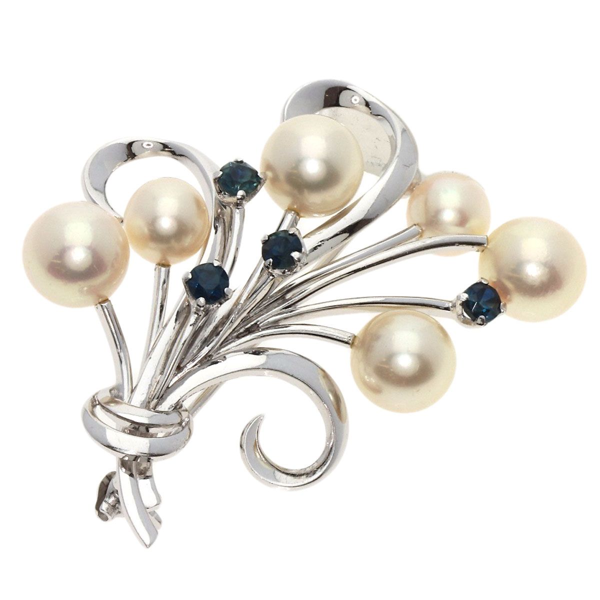 MIKIMOTO ミキモト K14WGパールブローチ 13.4g : 鴫原質店