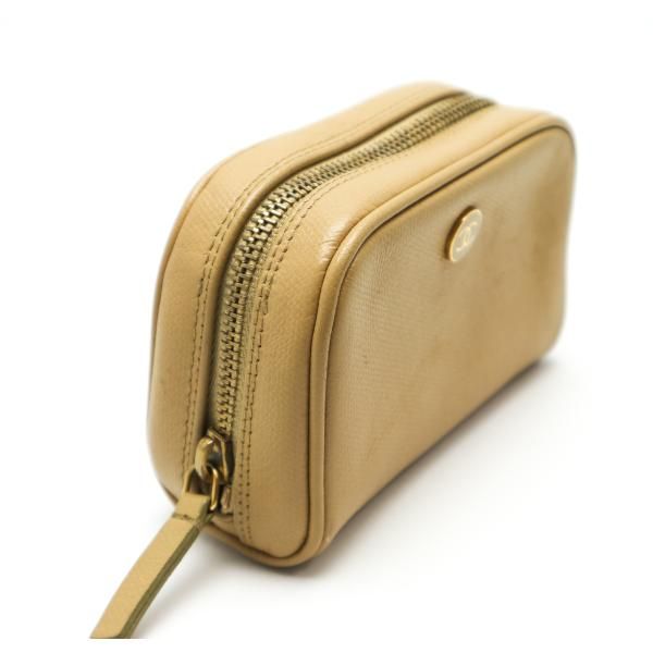 CHANEL ココボタンベージュ ポーチ CHANEL シャネル ココボタン ベージュ ポーチ 小物入れ - メルカリ