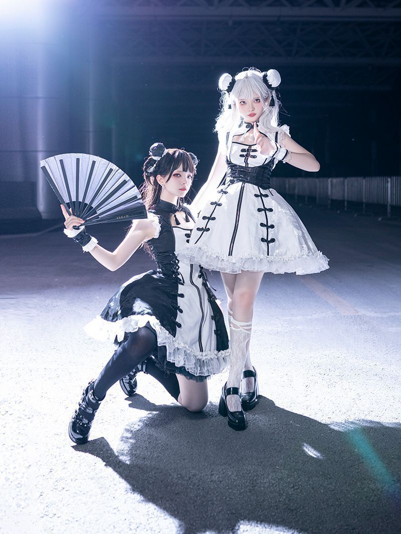 黒白デザイン 中華風
