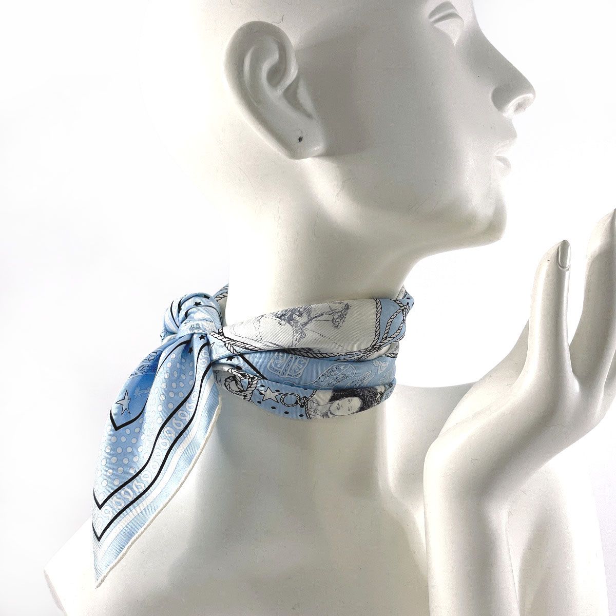 エルメス スカーフ カレ 55 RODEO DES COWGIRLS カウガールたちの