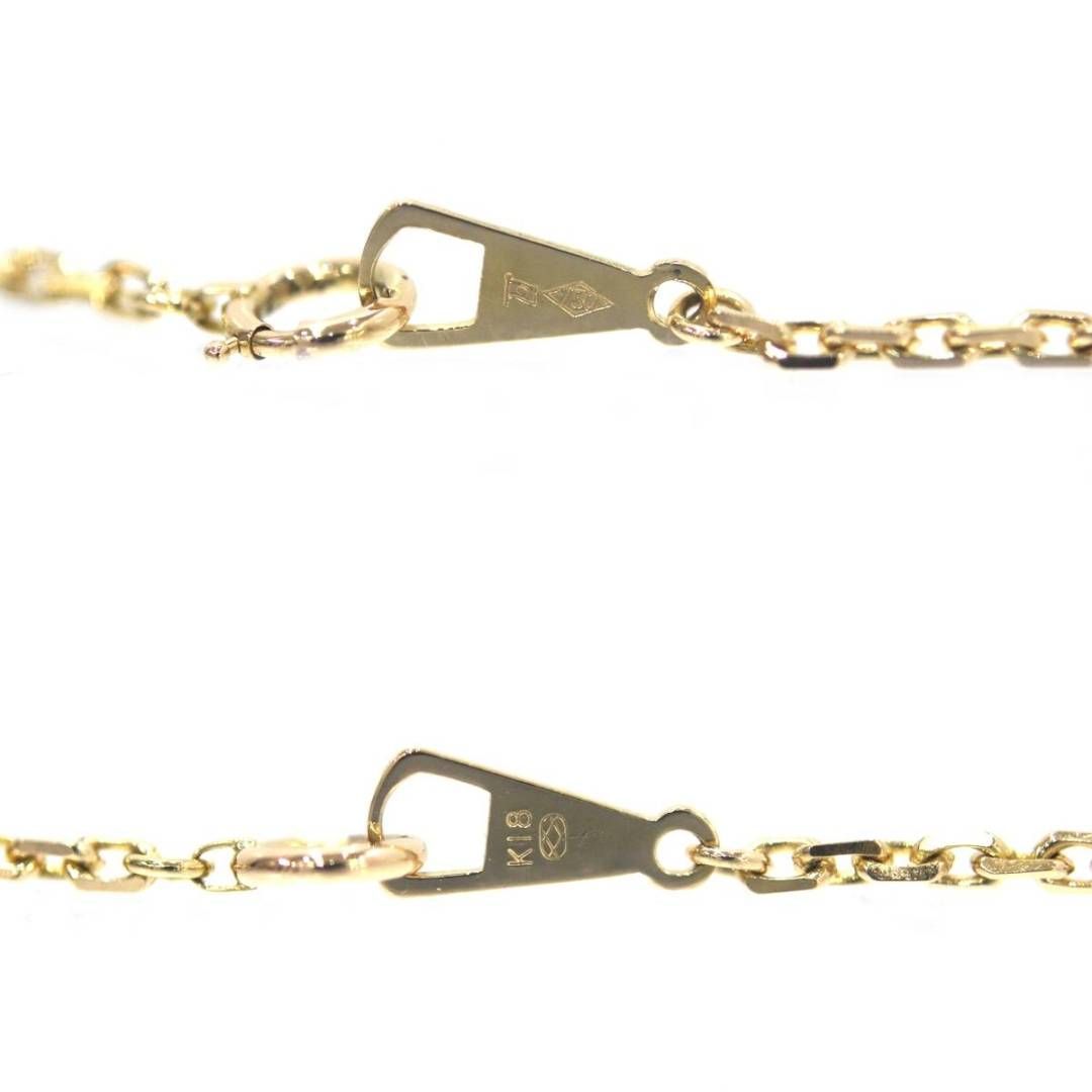 K18/18金 アズキ×切子 デザインネックレス 首周り45cm 重量8.2g 造幣局