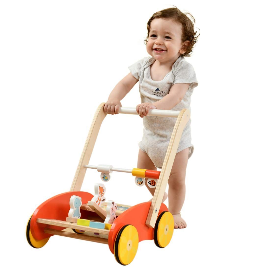 【人気商品】labebe 手押し車 赤ちゃん、グレープッシュとプルおもちゃ、子供のための学習ウォーカー、男の子と女の子のためのギ