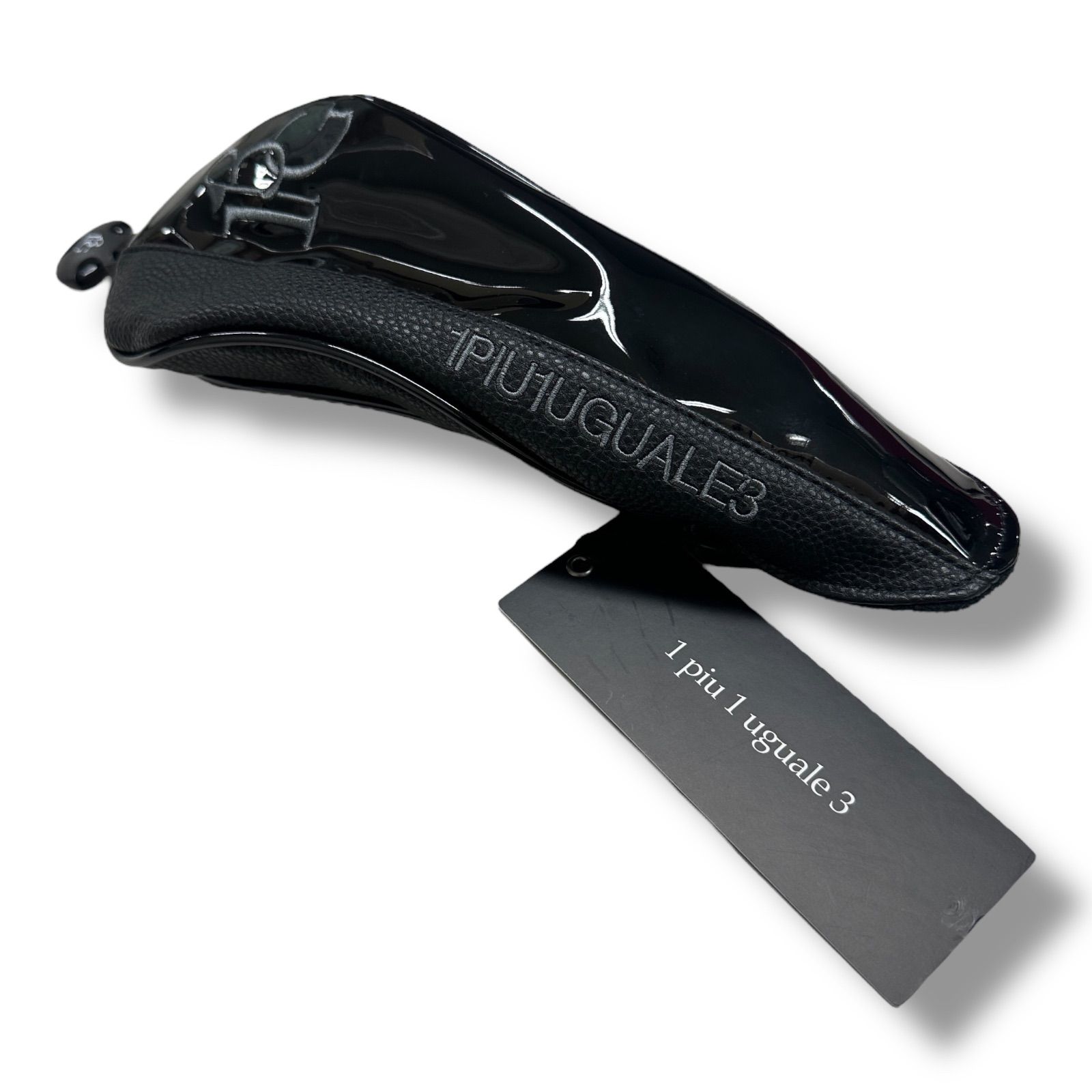 参考上代14300円 1PIU1UGUALE3 GOLF GOLF HEAD COVER FW フェアウェイウッド用ヘッドカバー ゴルフ用品 ウノピゥウノウグァーレトレ GRG233 POE359 ブラック F 98291A7