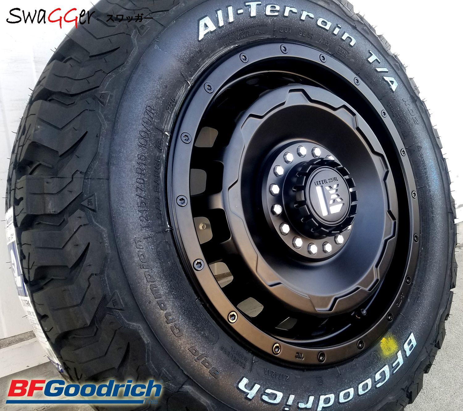 デリカD5 エクストレイル CX5 タイヤホイール 16インチ SwaGGer BFGoodrich オールテレーン KO2 215/70R16  225/70R16 235/70R16 レクセル - メルカリ