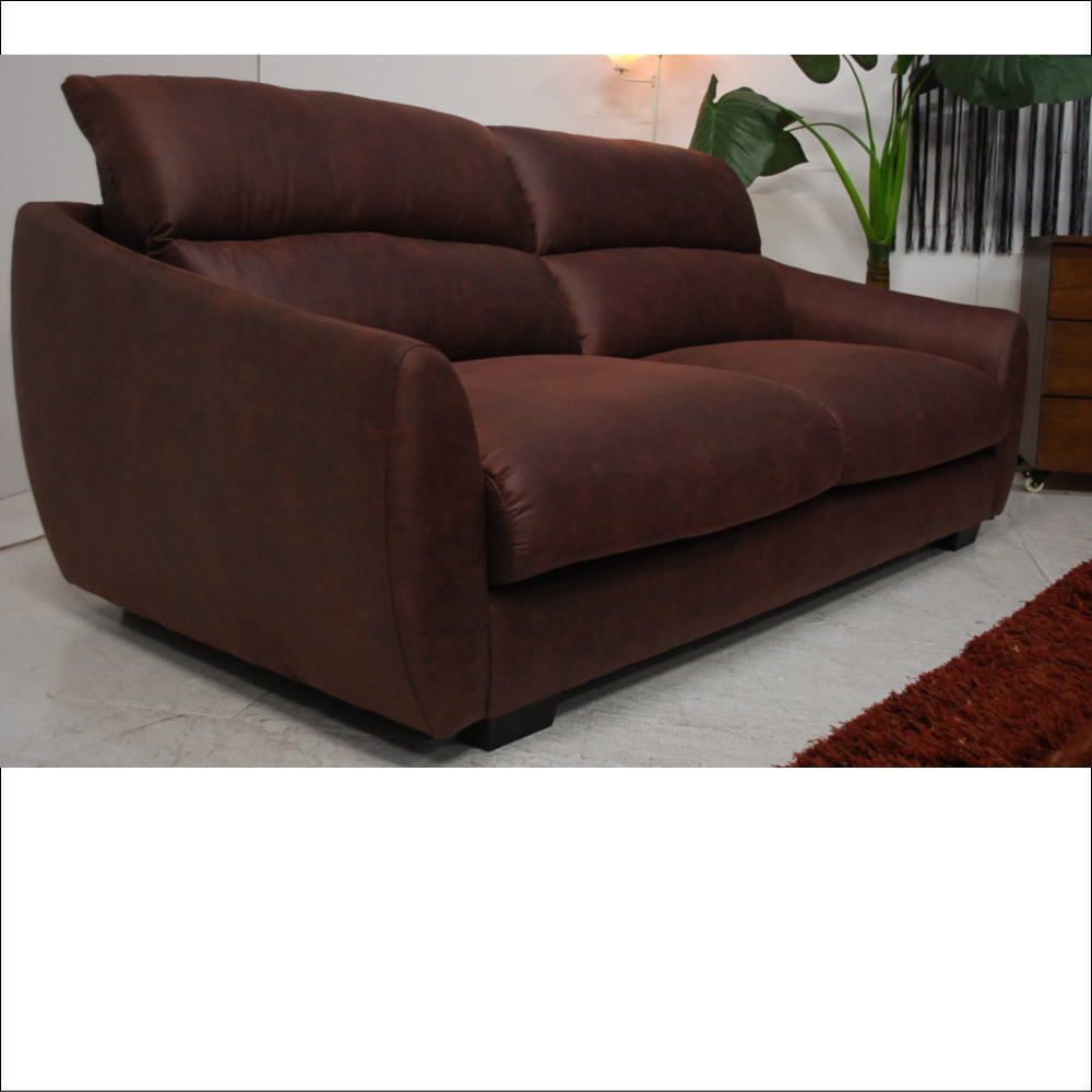 アウトレット 現品限り 一部 新素材 セーフスペックレザー 北欧モダン調 3P 3人掛け ソファー どっしりとした佇まい