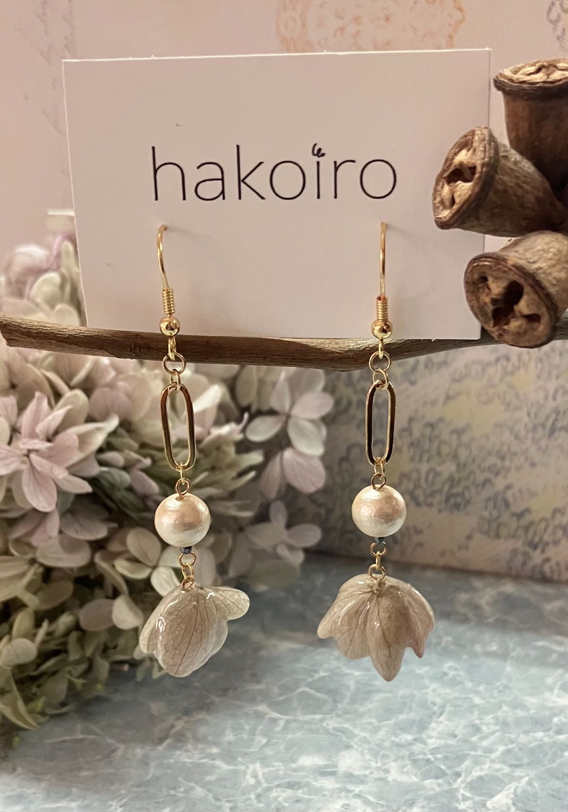 ﾄﾞﾚｽ紫陽花 ｺｯﾄﾝﾊﾟｰﾙ ﾋﾟｱｽ-3