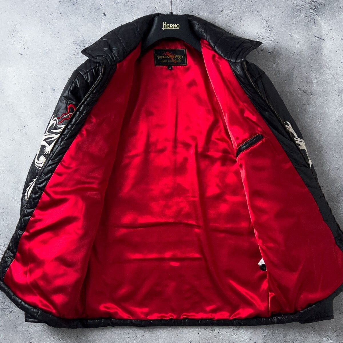 超美品 TRIPLESTARPARTY スカジャン 黒 M スカジャケット HYSTERIC GLAMOUR ヒステリックグラマー / HYSTERIC GLAMOUR