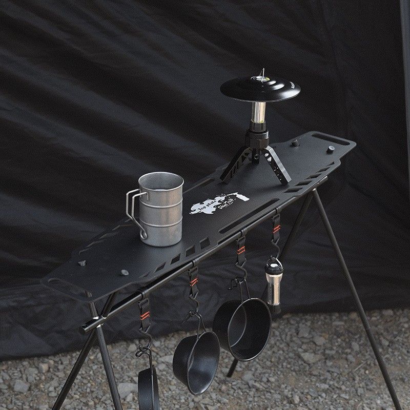 ハンキングラック キャンプ三角シェルフ ハンガーラック トップ