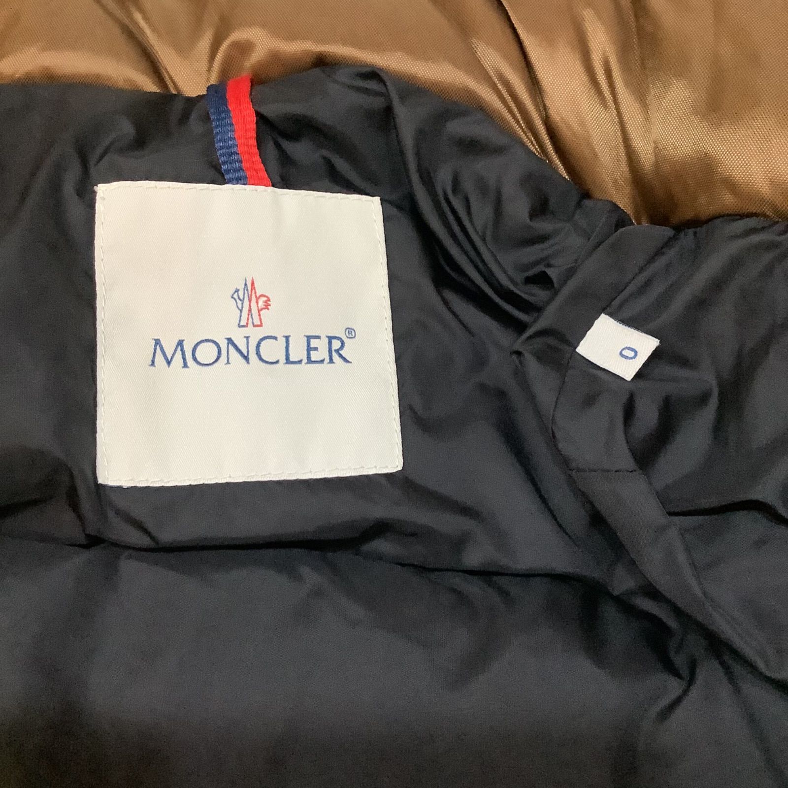 モンクレール MONCLER フレアー ダウンコート ベージュゴールド