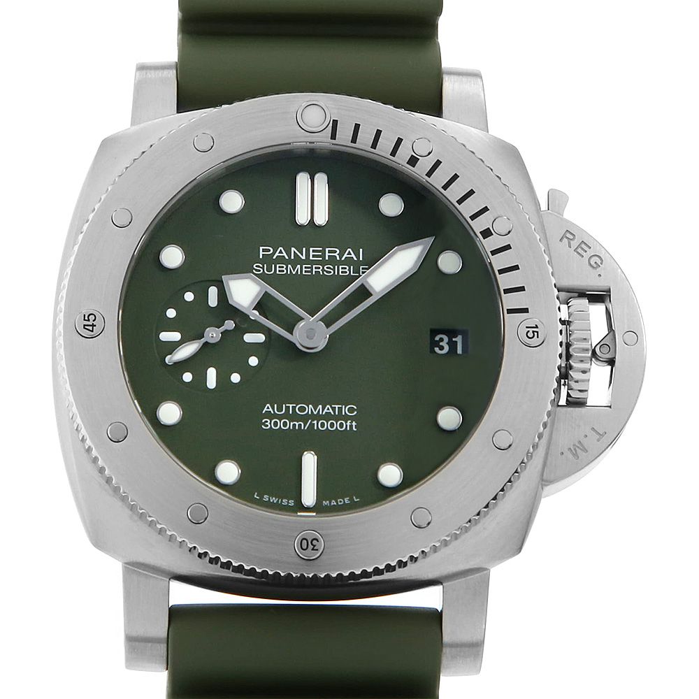パネライ ルミノールサブマーシブル ベルデ ミリターレ オンライン限定500本 PAM01055 V番 中古 メンズ