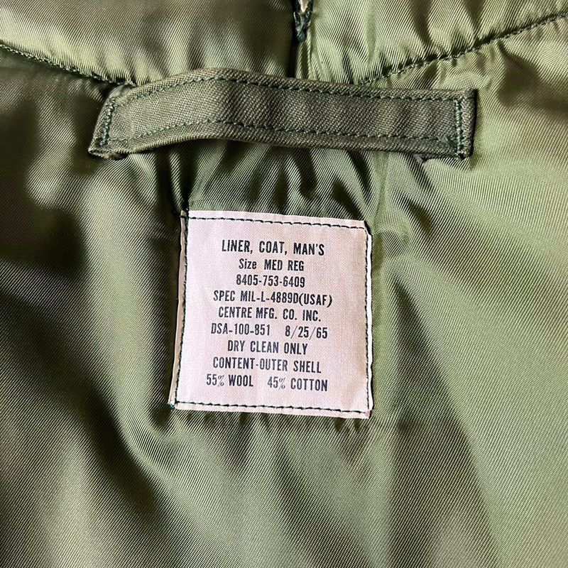 60s USAF 米軍実物 ウール パイル ライナー ジャケット M-R / 60年代