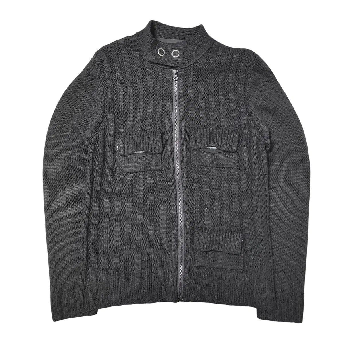 DSQUARED2 ディースクエアード2 2 スリーポケット 黒 ニット ジップアップ