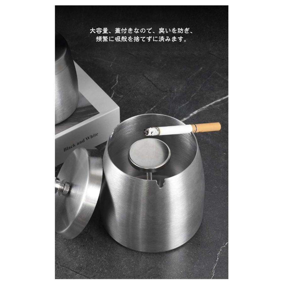 即日発送可能❕❕ 新品未使用JT 円筒形ステンレス灰皿 蓋付き 灰皿 蓋付き ステンレス S M L ふた付き 高級 卓上 大容量 フタ