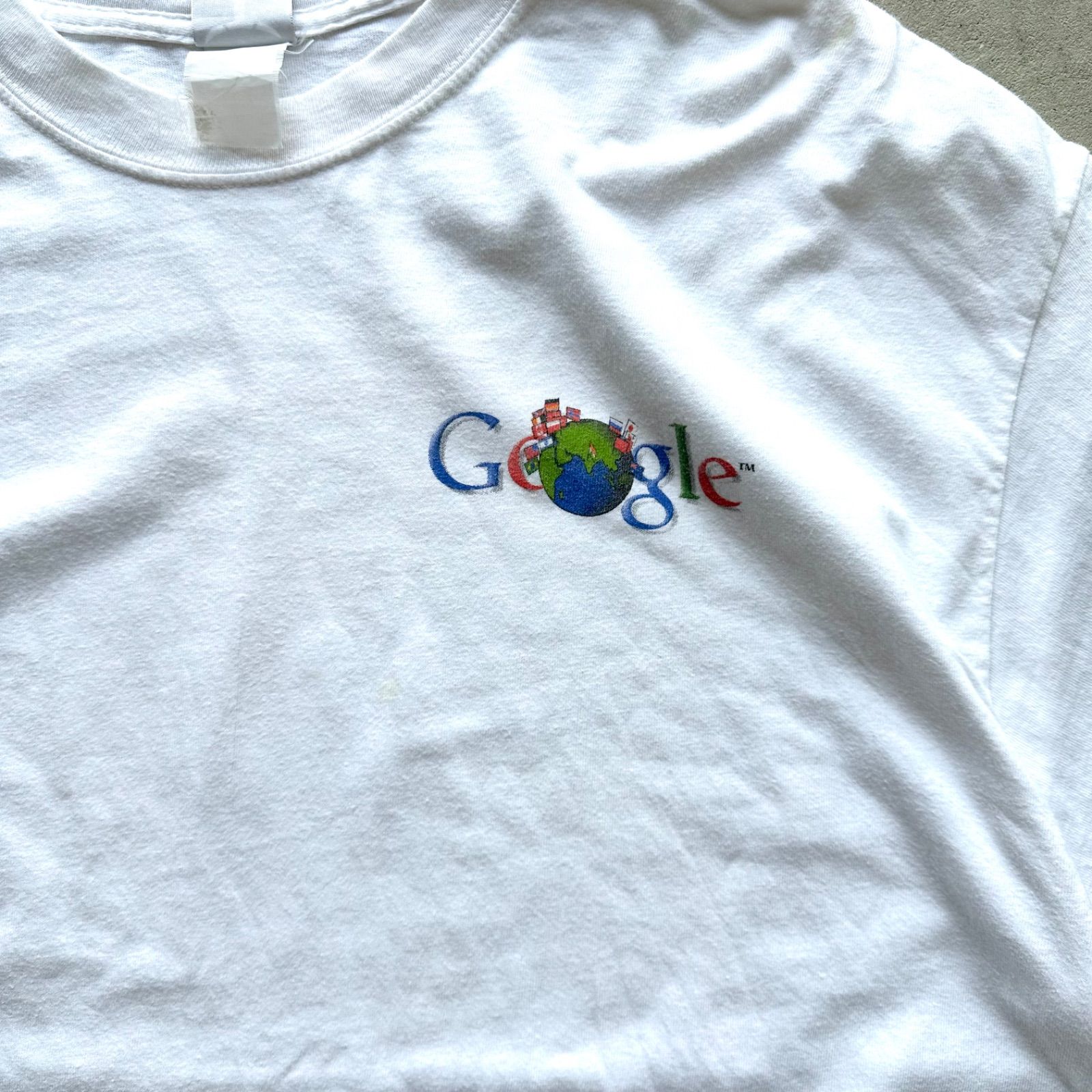 企業T google Tシャツ 90s-00s 両面プリント ヘインズ - メルカリ