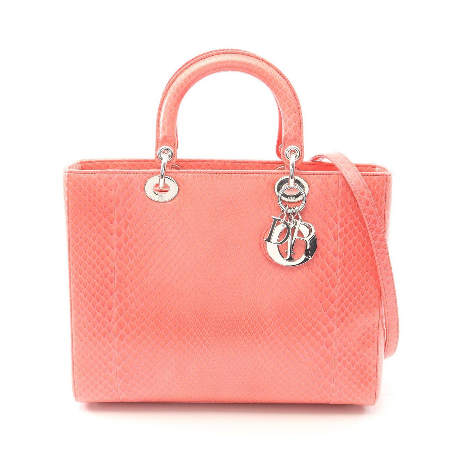 ディオール Dior ハンドバッグ レディディオール ラージ ピンク
