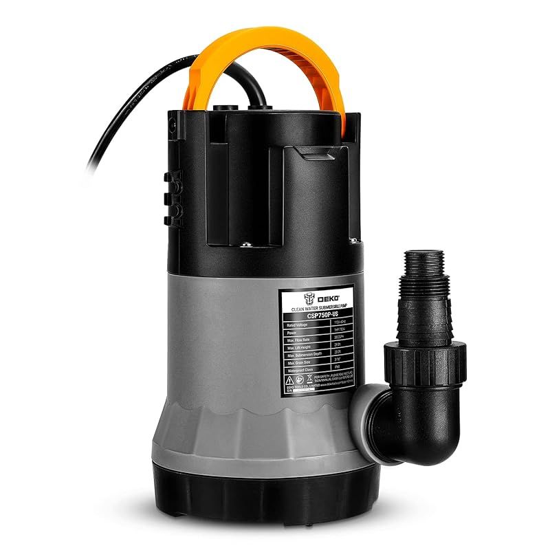 750W 水中ポンプ DEKO 底部入水式 排水ポンプ 最大吐出量12500L H 最大揚程9M 汚水 清水用 60Hz 50Hz 循環ポンプ 水耕栽培 ウォーターポンプ 水族館給水 散水