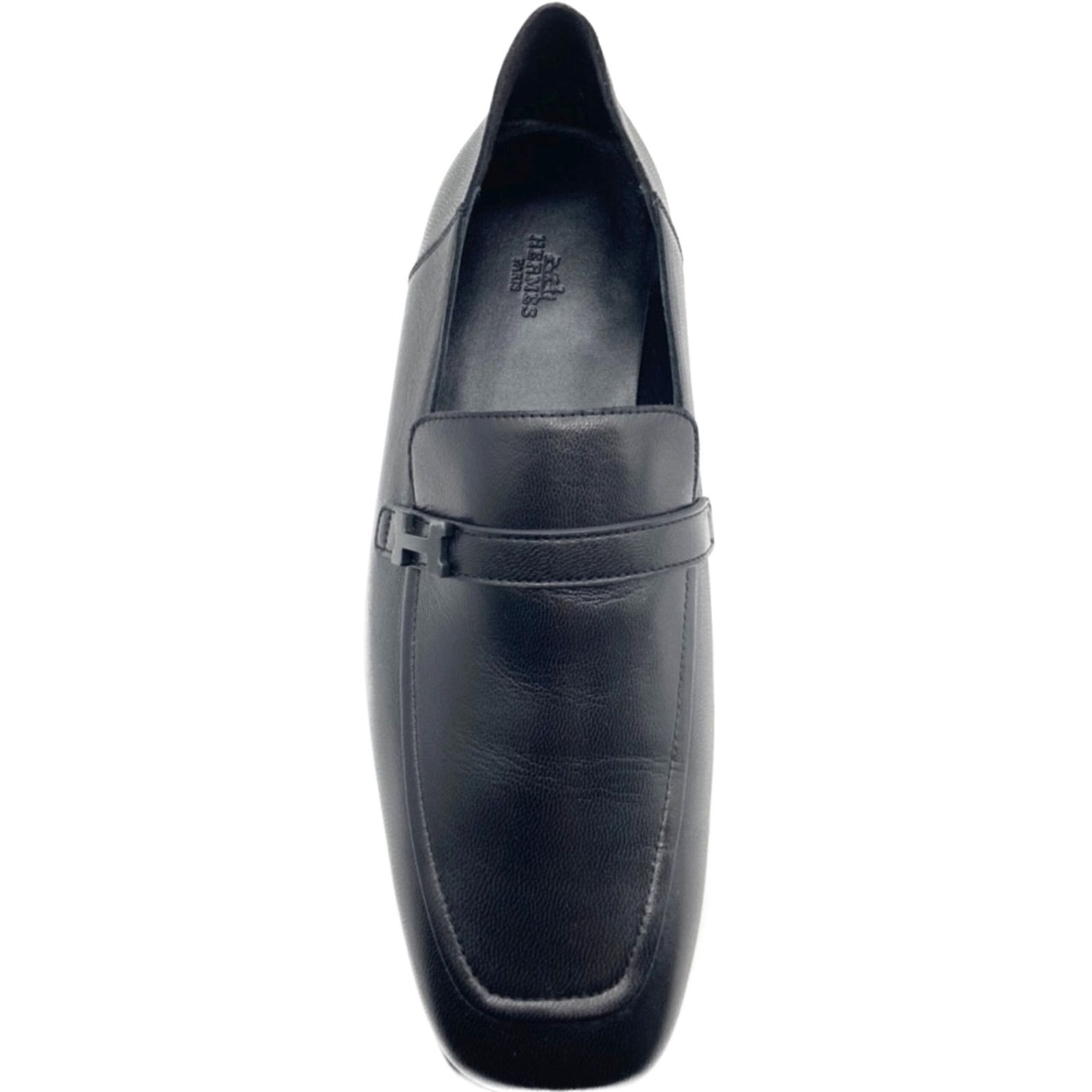 エルメス(HERMES) モカシン ジョヴァンニ H金具 シューズ 黒