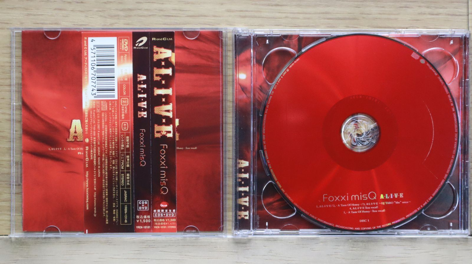 希少・国内未流通　ビューティフルジョーDVD&CD combo pack 国内盤CD☆フォクシー・ミスク/Foxxi misQ□ A-L-I-V-E(初回限定