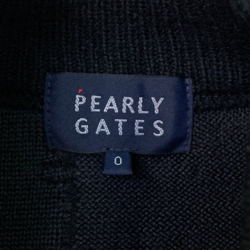 サイズ：0 PEARLY GATES パーリーゲイツ  ハイネック ニットセーター モヘヤ混 総柄 ブラック系 [240101230221] ゴルフウェア レディース ストスト