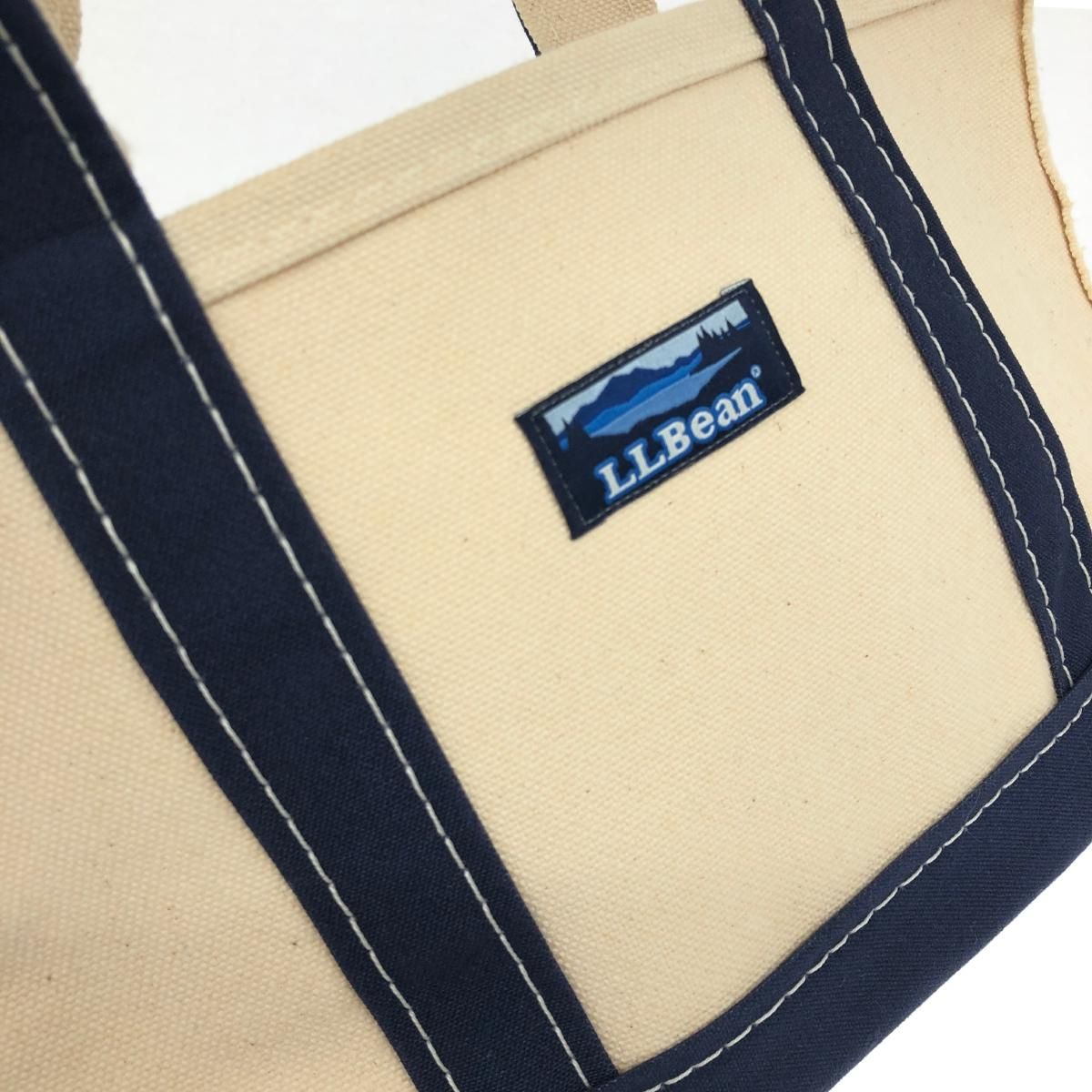 美品 L.L.Bean エルエルビーン トートバッグ ネイビー/ベージュ 
