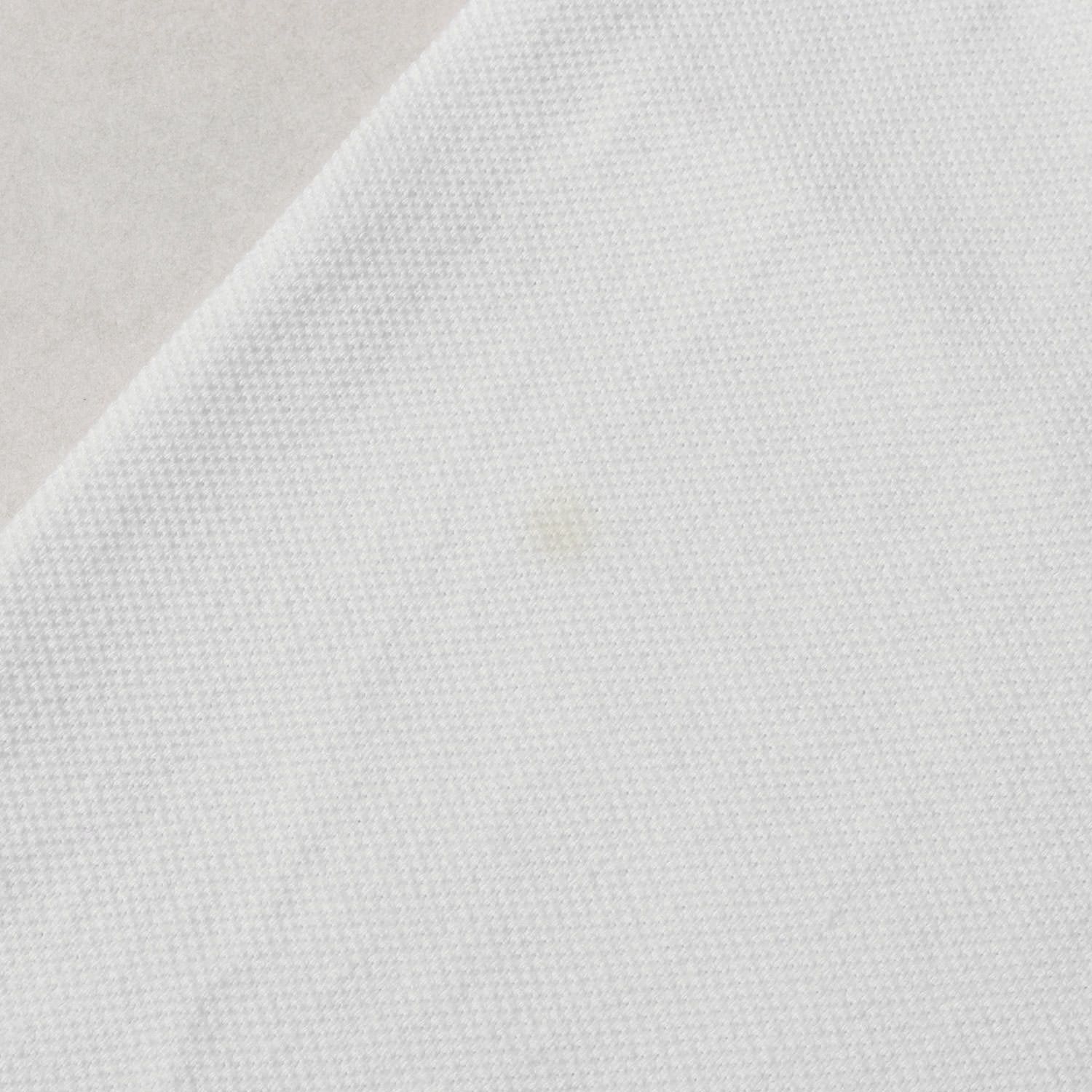 70cm袖丈シュプリーム 17SS Tシャツ 長袖 鹿の子 ロゴ 刺繍 ホワイト L