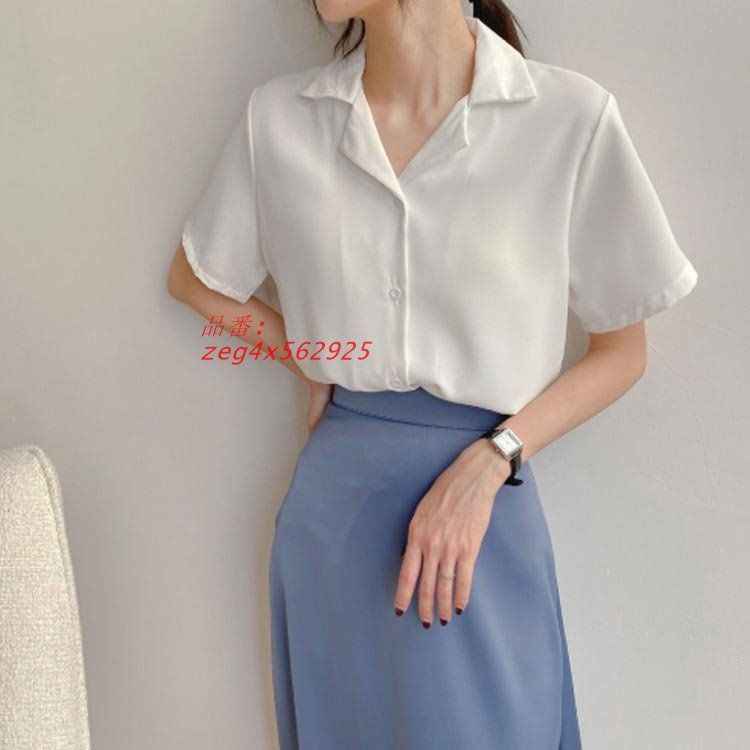 シャツ ブラウス レディース 事務服 制服 トップス Vネック 半袖 大きいサイズ オフィス カジュアル シフォンブラウス 半袖シャツ エレガント リクルート ブラウス シャツ Vネック レディース 半袖 トップス ギャザー