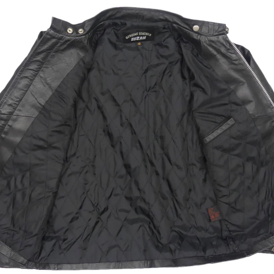 ライダースジャケット 本革 シングル レザージャケット XL 黒 HH9092