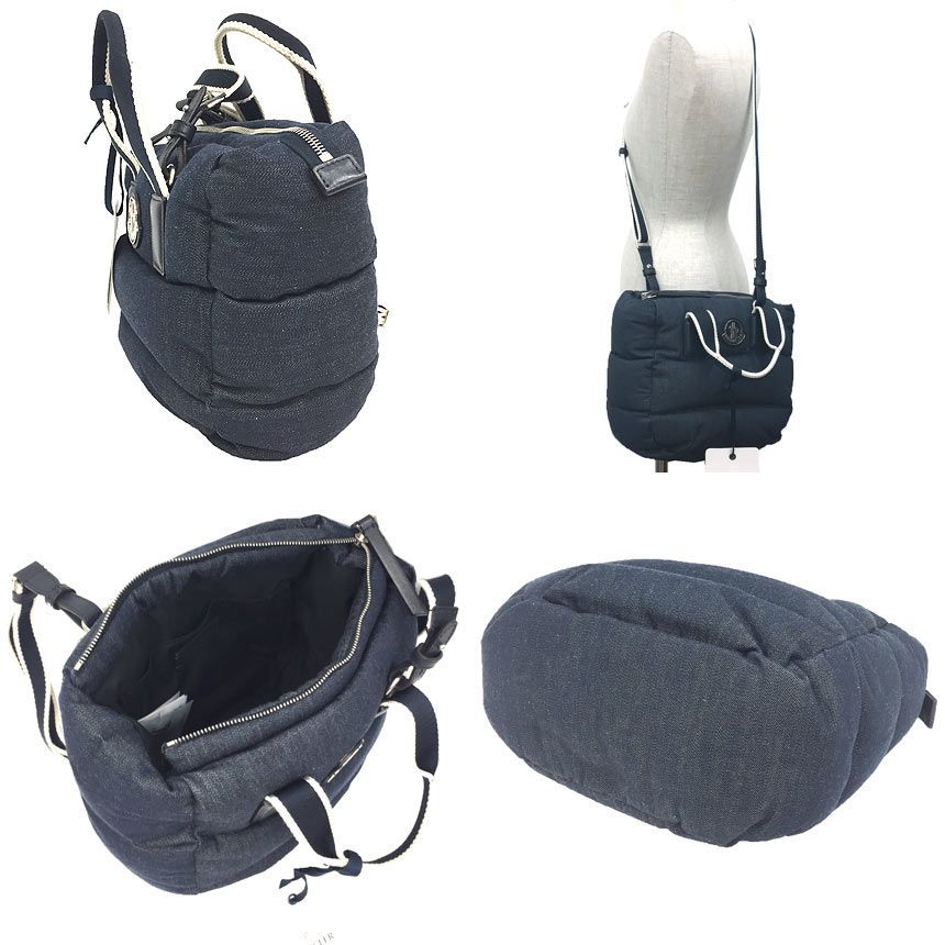 MONCLER モンクレール カラドック デニム ダウン ミニ トート 2WAY 