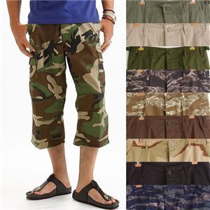 アメリカ軍 BDU クロップドカーゴパンツ 迷彩服パンツ Lサイズ タイガー