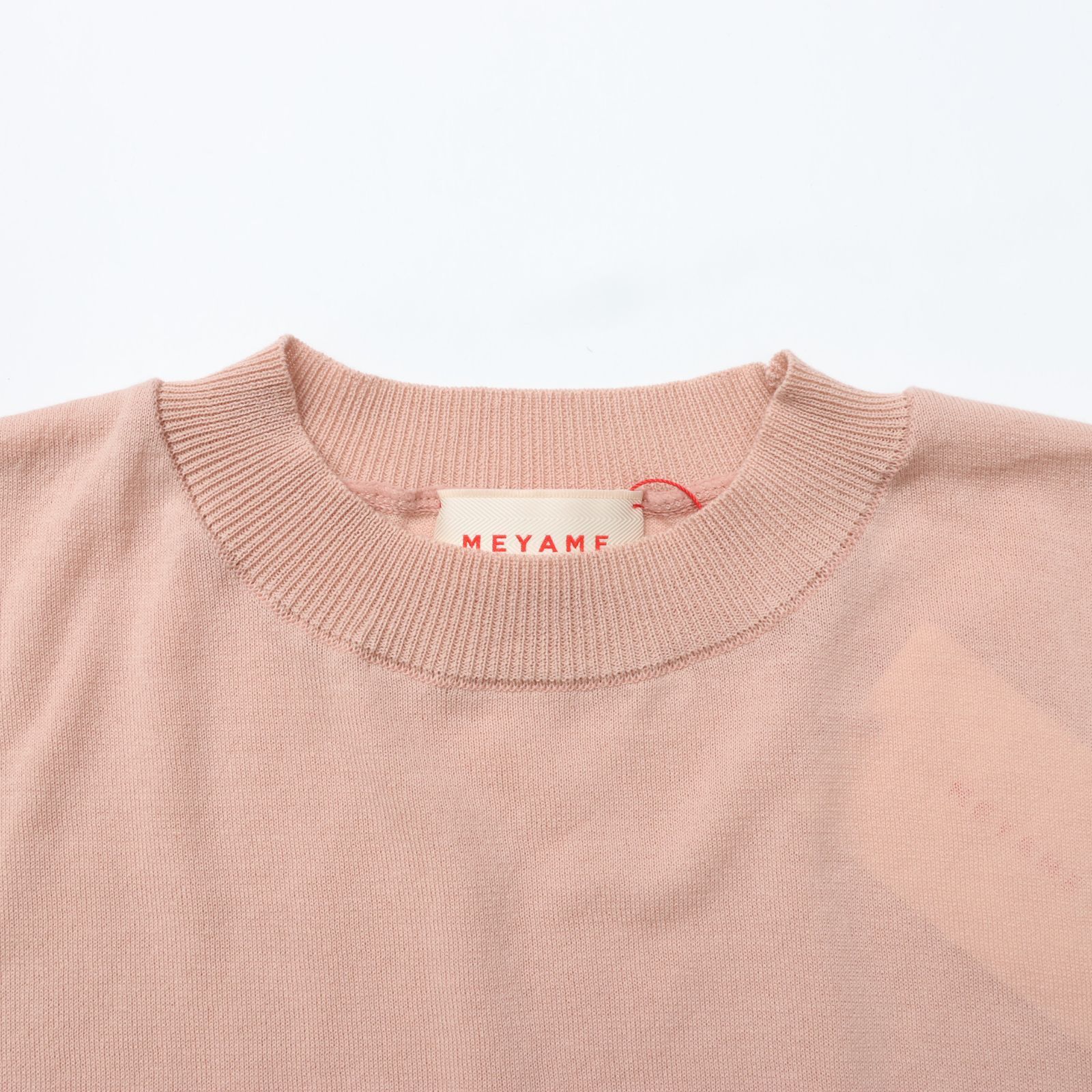 売れ筋商品|||MEYAME / COTTON KNIT TEE PINK　 メヤメ　ニットTシャツ COUPON配布中 MEYAME メヤメ COTTON KNIT TEE PINK コットン ニット ティー